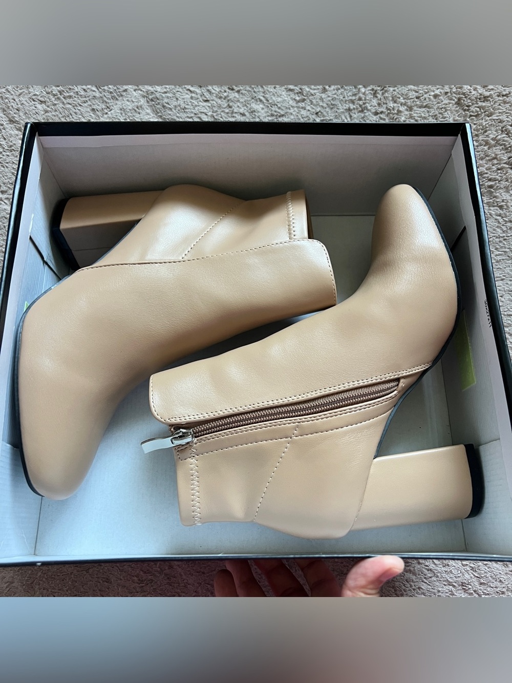 NEW in box MIA Carla Block Heel Booties Preppy Platform Chunky GoGo Sz 7.5